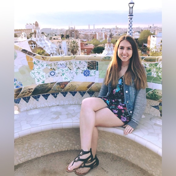 Express Floral Chiffon Long Sleeve Romper - Picture 3 of 6